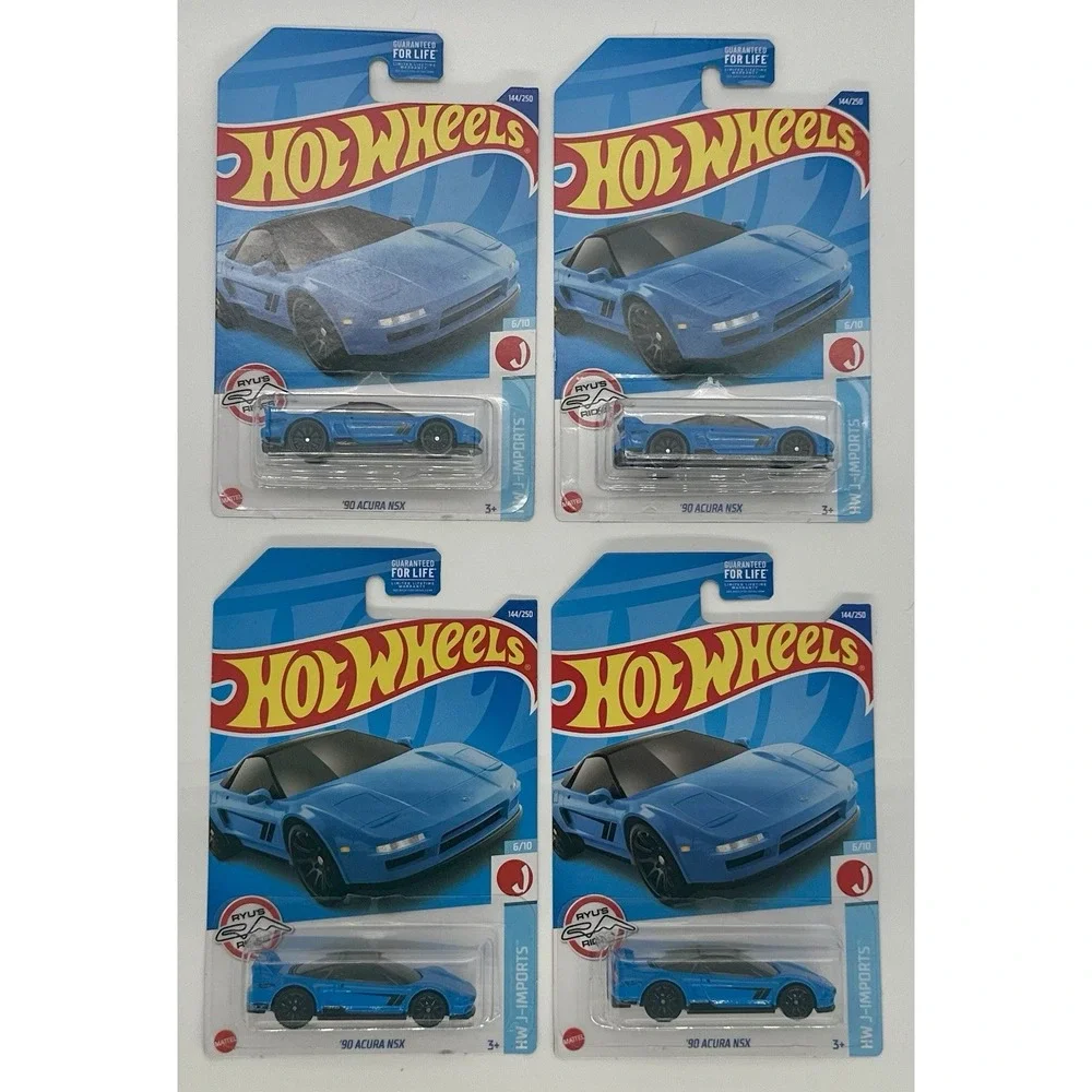 Hot Wheels '90 Acura NSX Lot of 4 HW J-Imports JDM Blue 1:64 NEW